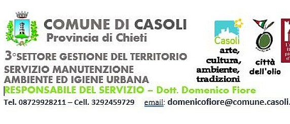 Centro di raccolta comunale di Casoli chiuso il 25 aprile: apertura recuperata il 30 aprile