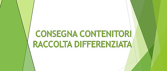 Consegna contenitori raccolta differenziata