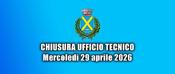 Chiusura al pubblico Ufficio Tecnico