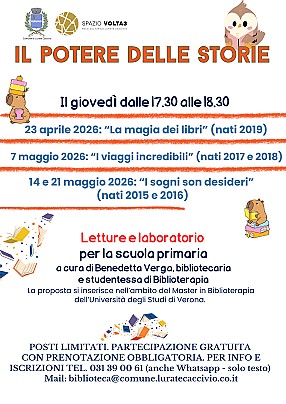 Biblioterapia aprile maggio 2026