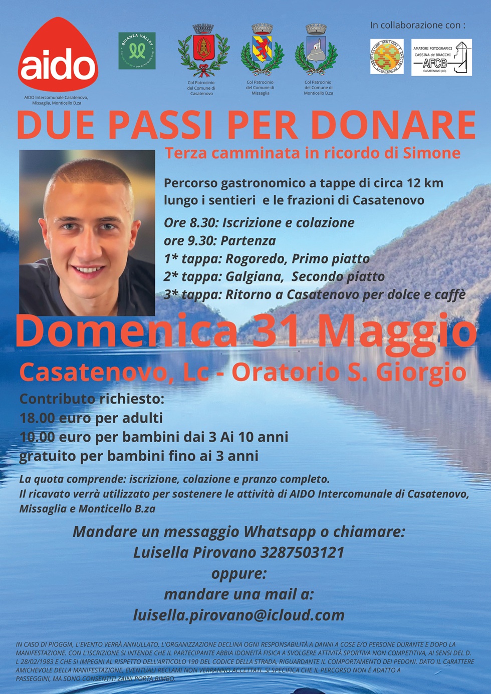 Locandina Due passi per donare