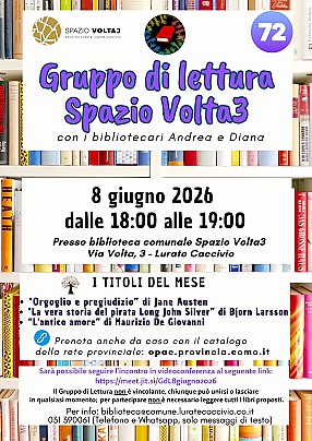 Gruppo di lettura 8 giugno 2026