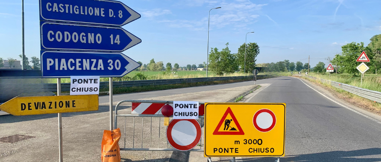 Ponte sull’Adda Montodine-Bertonico: ordinanza di chiusura, viabilità alternativa e aggiornamento coordinato tra Province