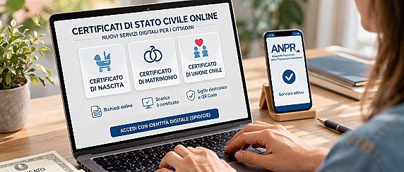 Ora anche i certificati dello stato civile si possono scaricare online dal portale dell’ANPR