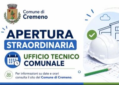 Avviso apertura straordinaria Ufficio Tecnico Comunale