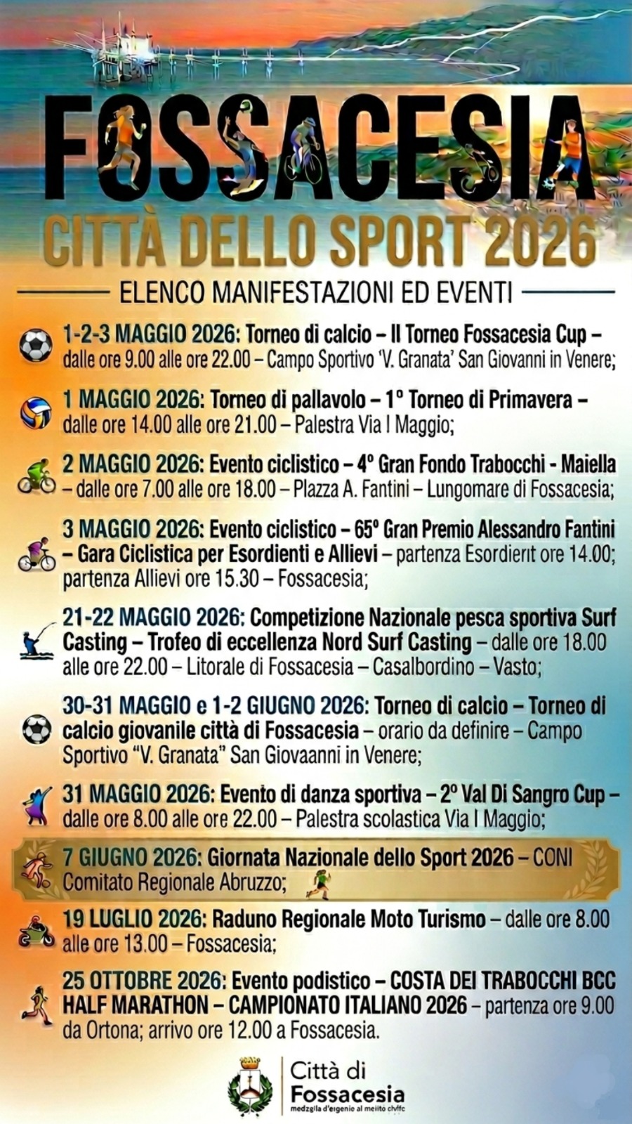 Programma - Fossacesia Sport 2026