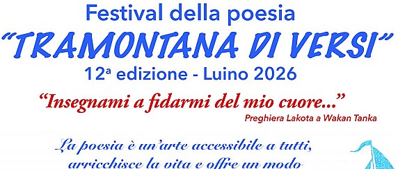 2/30 Maggio 2026 - Vari luoghi in città - Festival della poesia “Tramontana di versi” 12a edizione