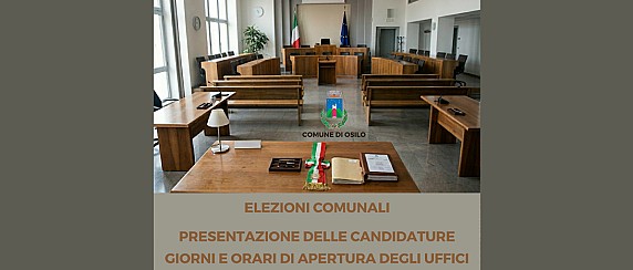 7 e 8 giugno 2026, elezione diretta del Sindaco e del Consiglio Comunale: presentazione delle candidature