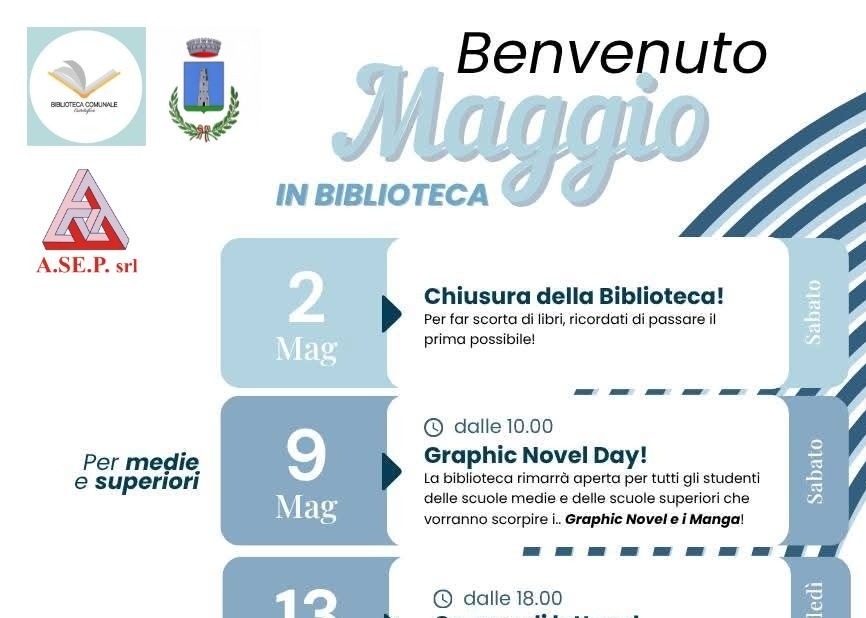 Benvenuto Maggio nella Biblioteca Comunale di Castelbelforte