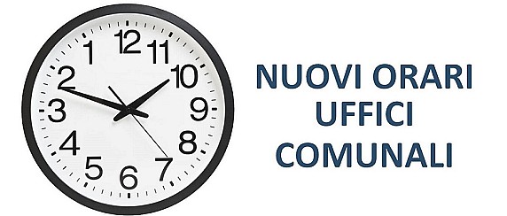 Avviso orari ufficio servizi demografici
