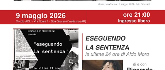 San Giovanni Valdarno ricorda le vittime del terrorismo: una serata di teatro e memoria civile