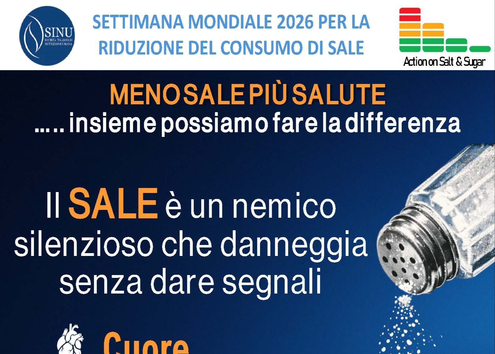 “SALT AWARENESS WEEK” -  Settimana  Mondiale per la Riduzione del Consumo di Sale.
