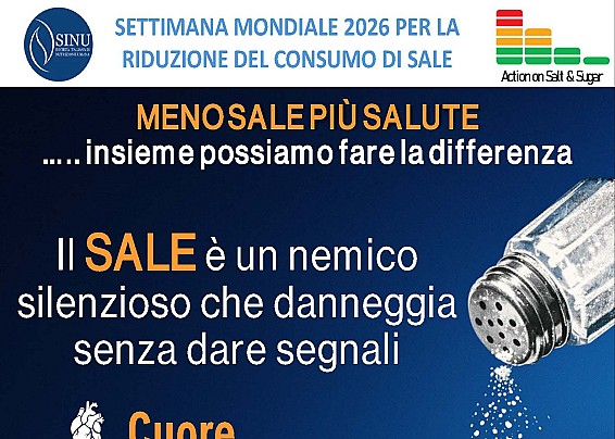 “SALT AWARENESS WEEK” -  Settimana  Mondiale per la Riduzione del Consumo di Sale.