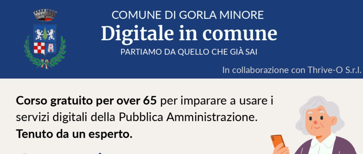 Corso gratuito di digitalizzazione per la terza età
