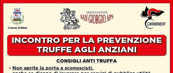 Incontro pubblico: stop alle truffe verso gli anziani