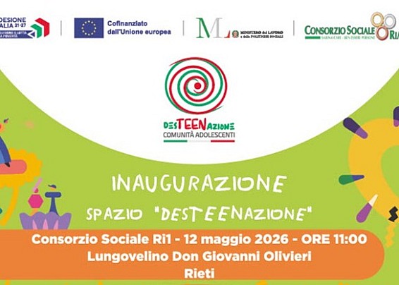 DesTEENazione: a Rieti il nuovo centro dedicato agli adolescenti . Inaugurato oggi dal Viceministro del Lavoro e delle Politiche Sociali, Maria Teresa Bellucci.