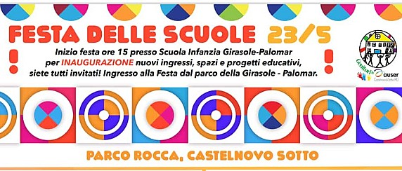 Sabato 23 maggio la festa delle scuole al parco Rocca
