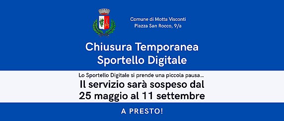 Chiusura temporanea dello sportello digitale
