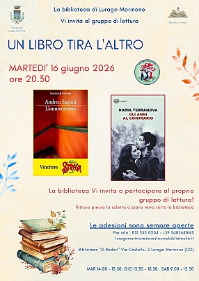 Gruppo di lettura 16 giugno 2026