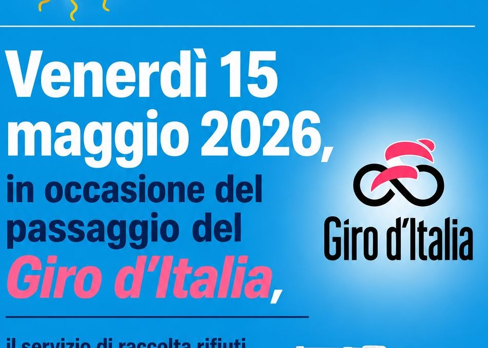 Avviso variazione orario raccolta per il giorno 15/05/2026