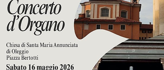 Concerto d’Organo - Sabato 16 maggio 2026 ore 21.00 Chiesa di Santa Maria Annunciata
