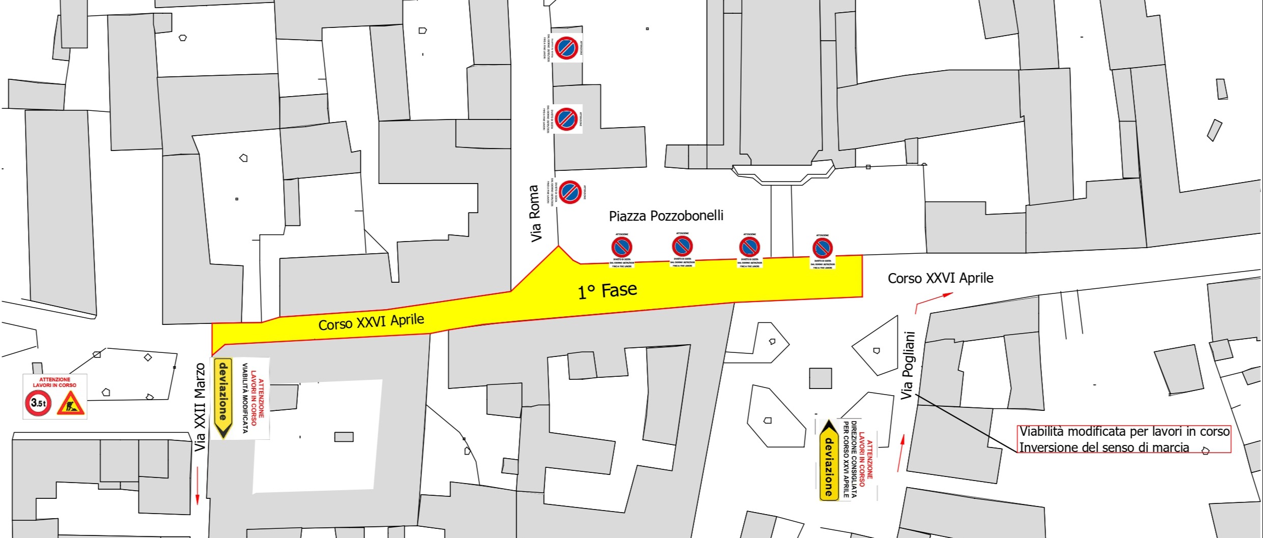 Lavori sul Corso