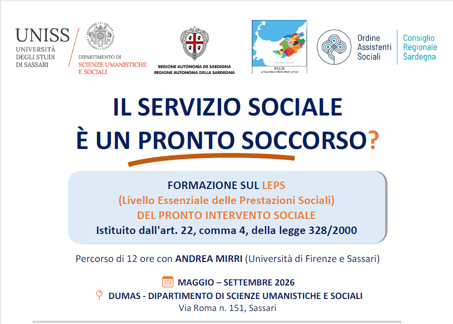 IL SERVIZIO SOCIALE È UN PRONTO SOCCORSO?