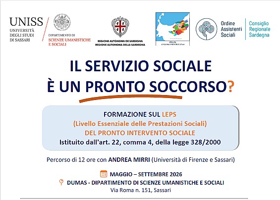 IL SERVIZIO SOCIALE È UN PRONTO SOCCORSO?