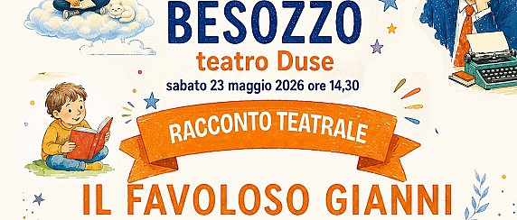 Racconto teatrale "Il favoloso Gianni" dedicato a Gianni Rodari - sabato 23 maggio ore 14.30 Teatro Duse
