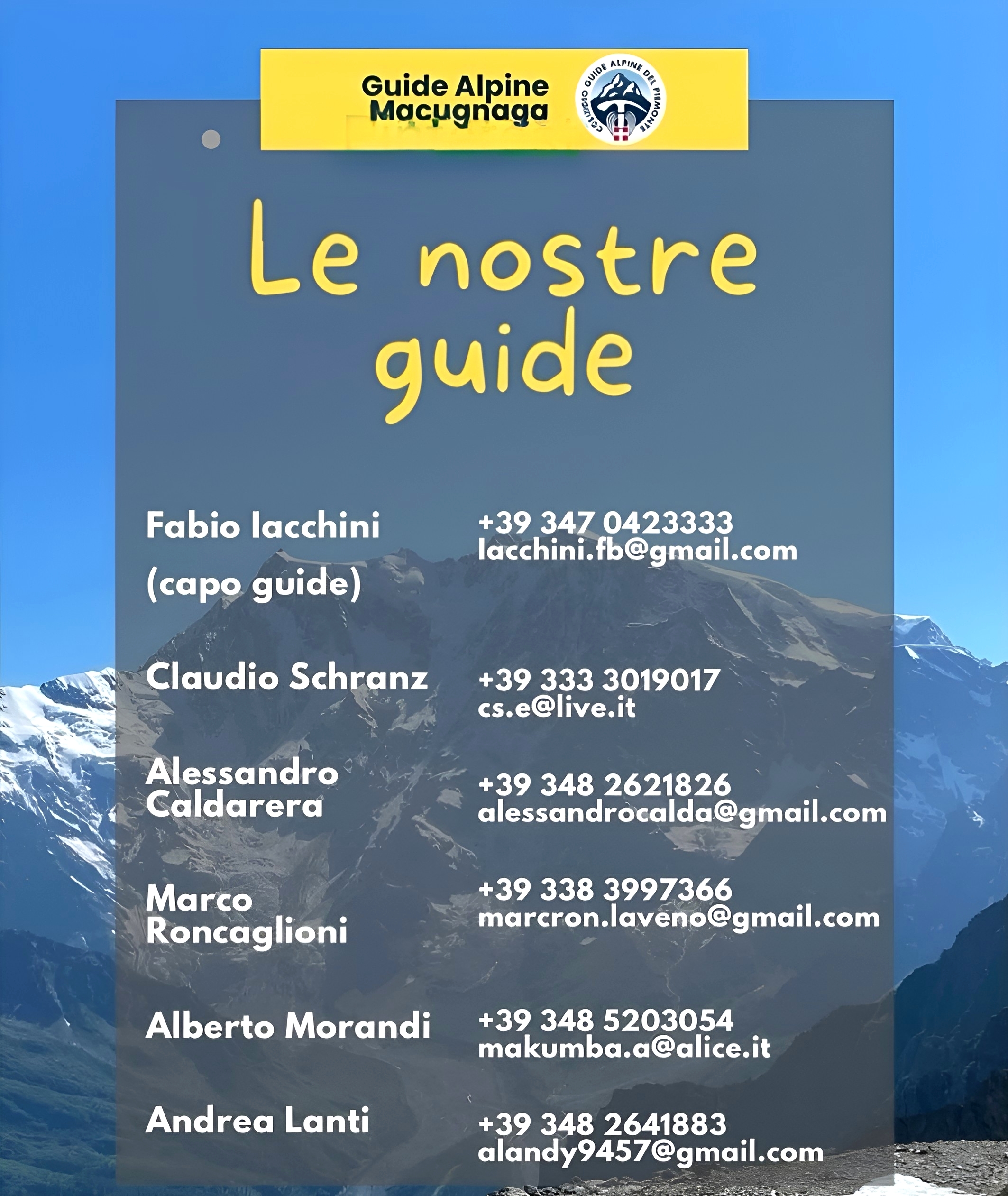 Guide Alpine Macugnaga