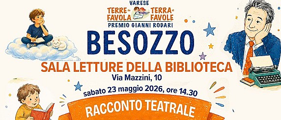 Racconto teatrale "Il favoloso Gianni" dedicato a Gianni Rodari - sabato 23 maggio ore 14.30 Sala Letture della Biblioteca comunale
