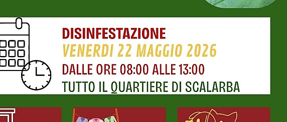 AVVISO DI DISINFESTAZIONE