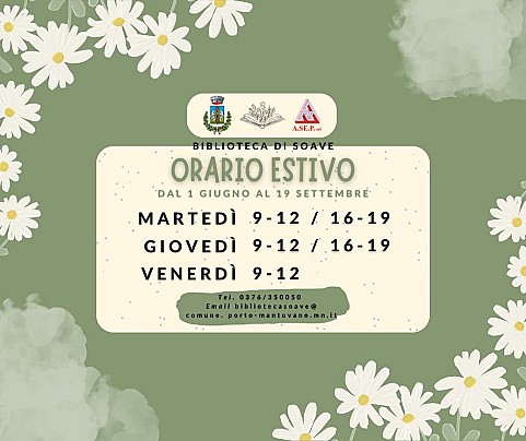 Orario estivo Soave