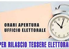 AVVISO ELETTORALE - ORARI DI APERTURA STRAORDINARIA UFFICIO - DAL 20 MAGGIO 2026 AL 25 MAGGIO 2026