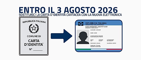 Entro il 03.08.2026 rinnova la tua Carta d'identità cartacea