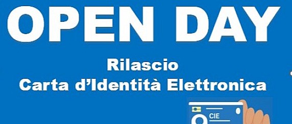 29 Maggio 2026 - Open Day - Giornata dedicata al rilascio delle Nuove Carte d'Identità Elettroniche per i cittadini residenti