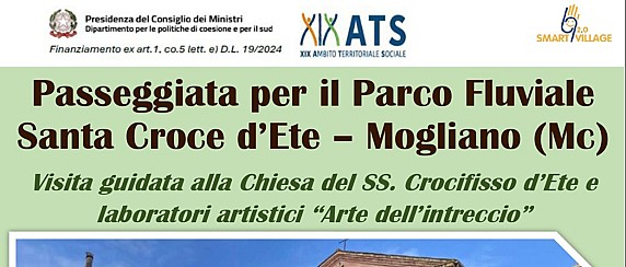 Progetto Smart Village 2.0 - Passeggiata presso il Parco Fluviale Santa Croce d’Ete a Mogliano (MC)
