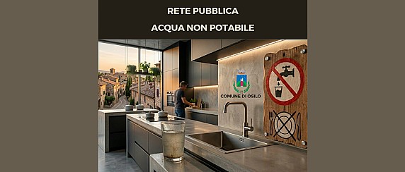 Rete pubblica: acqua non potabile