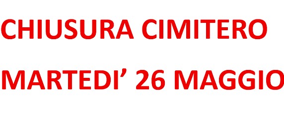 Chiusura cimitero comunale per esumazioni