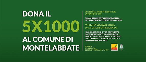 5x1000 AL COMUNE: UN PICCOLO GESTO CHE PUO’ FARE LA DIFFERENZA