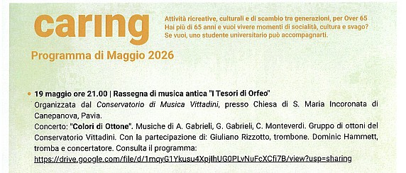 UniPv - Progetto Co-Housing e Caring tra generazioni