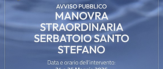 ACEA – Manovra straordinaria serbatoio Santo Stefano