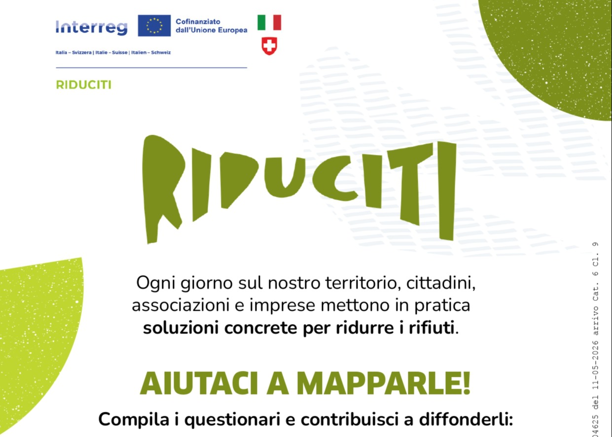RIDUCITI - progetto integrato e cooperativo nell'area Insubrica per ridurre la produzione di rifiuti urbani promuovendo stili di vita sostenibili ed il riuso in ottica di economia circolare