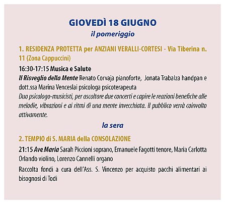 giovedi 18.6.2026