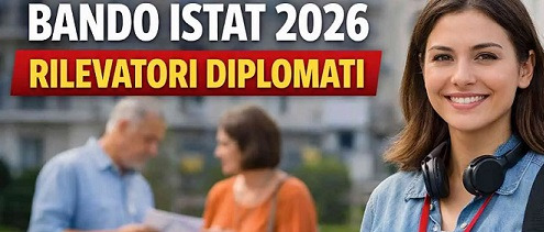 AVVISO PUBBLICO DI SELEZIONE PER SOLI TITOLI AI FINI DELLA FORMAZIONE DI UN ELENCO RILEVATORI PER IL CENSIMENTO PERMANENTE DELLA POPOLAZIONE 2026 E ALTRE INDAGINI ISTAT