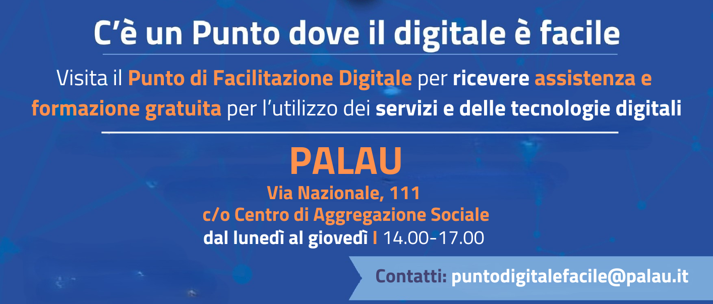 A Palau apre il Punto di Facilitazione Digitale: è in via Nazionale 111 (C.A.S.)