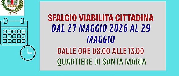 SFALCIO VIABILITA' CITTADINA - QUARTIERE SANTA MARIA