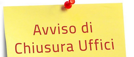 AVVISO IMPORTANTE - CHIUSURA UFFICI COMUNALI PER IL 01/06/2026