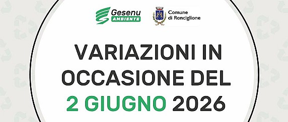 2 GIUGNO: SERVIZIO DI RACCOLTA RIFIUTI INVARIATO