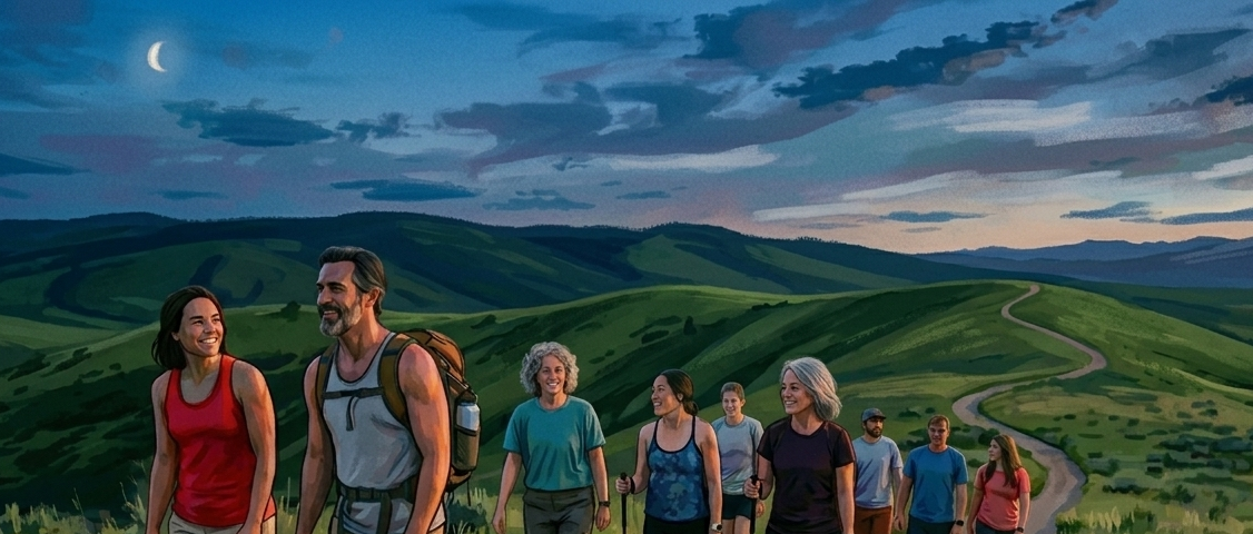 Il Gruppo di cammino di giovedì 11 giugno esce di sera: ore 20.30!